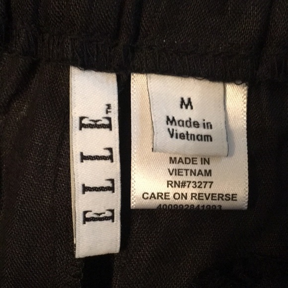 Elle Black Linen Pants - Picture 5 of 8